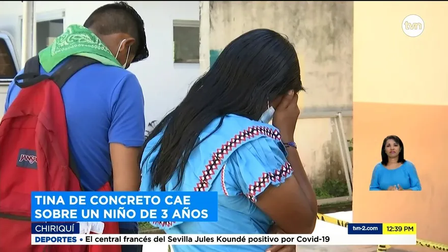 Niño muere tras caerle una tina de concreto en Chiriquí