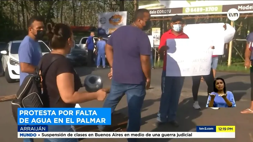 Protestas por falta de agua en Arraiján