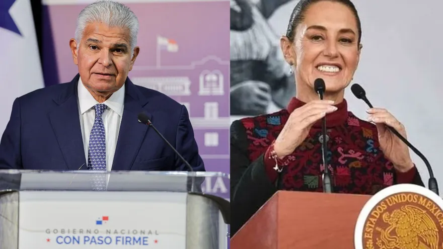 Presidente de Panamá, José Raúl Mulino y la mandataria de México, Claudia Sheinbaum.