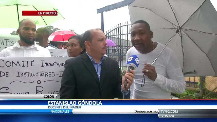 Docentes del Inadeh en Colón protestan por asesinato de uno de sus instructores