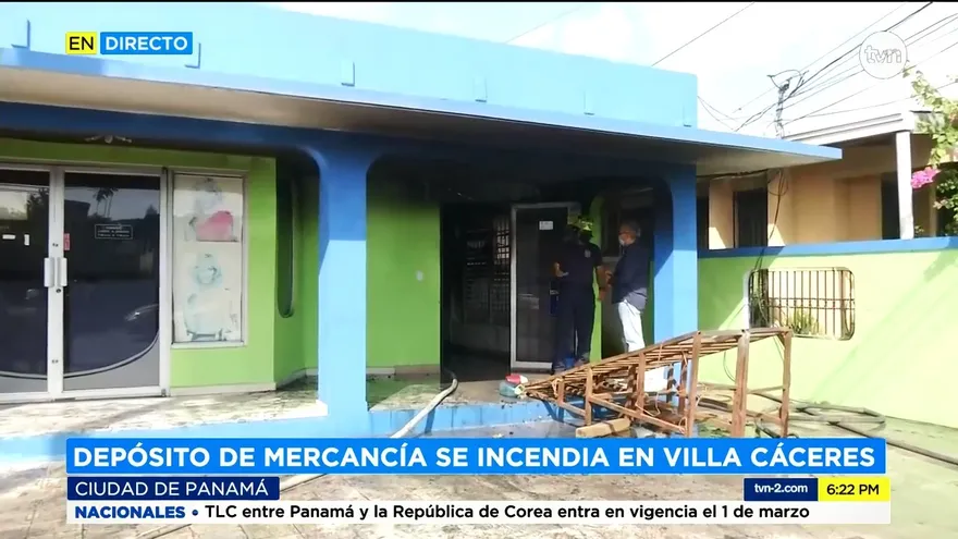Se registra incendio en Villa Caceres