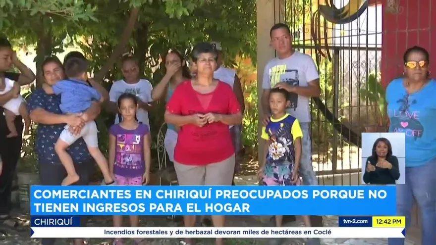 Comerciantes de Chiriquí preocupados por falta de ingresos