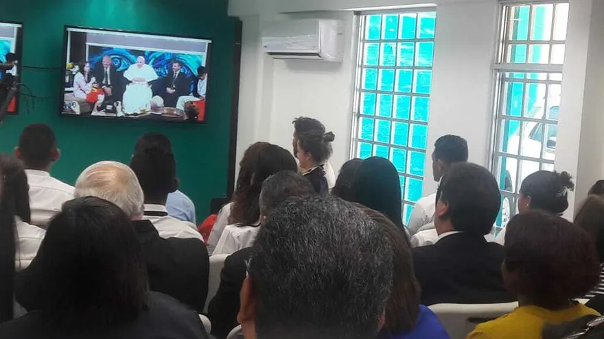 Desde Panamá varias personas siguieron el acto mediante videoconferencia