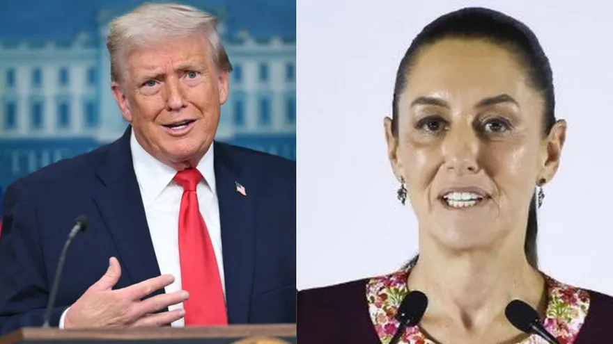 Los presidentes Donald Trump y Claudia Sheinbaum.