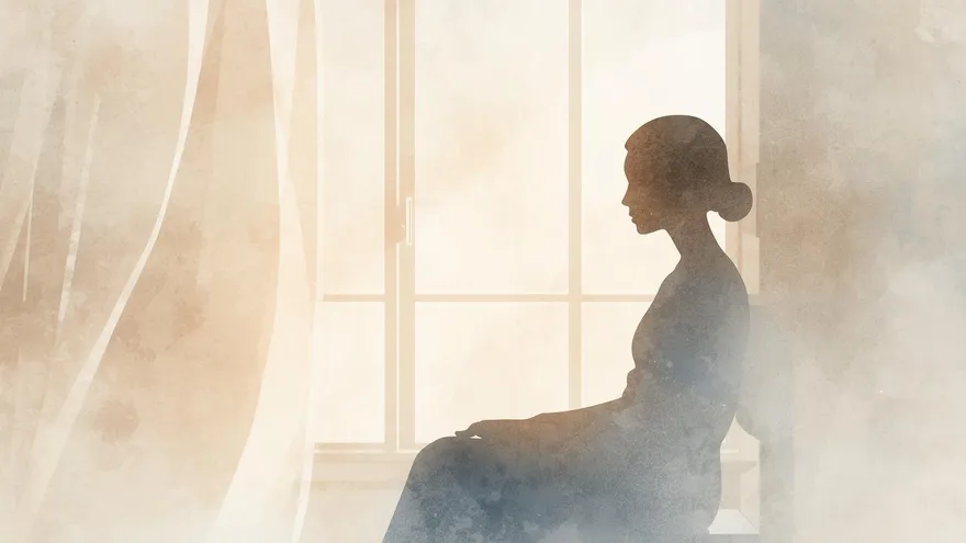 Imagen de silueta de una mujer joven con fines ilustrativos