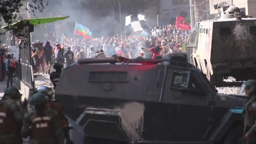 Violentos incidentes durante jornada de huelga en Chile