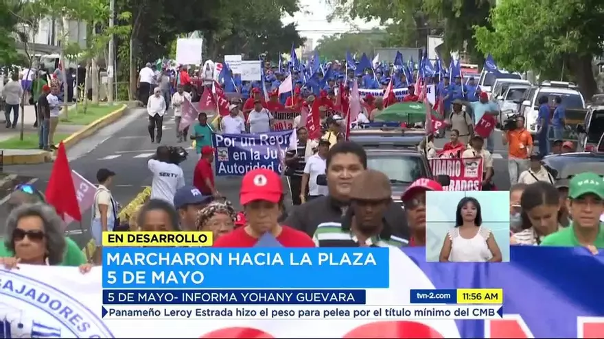 Trabajadores realizan marcha el 1 de mayo