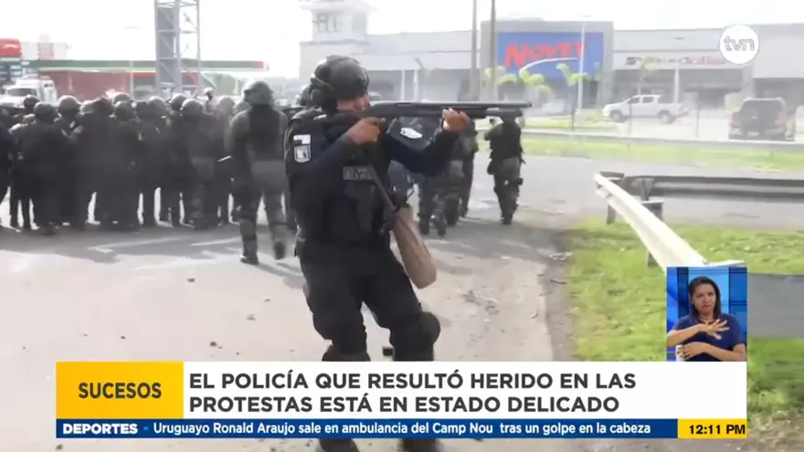 Mejora estado de salud del policía herido en protesta en Colón