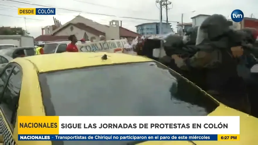 Enfrentamientos en Colón continuaron durante la tarde