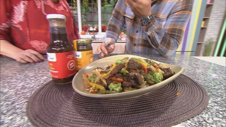 Salteado de vegetales con carne