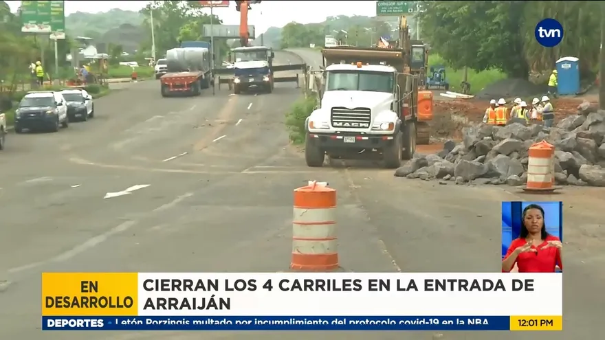 Cierran carriles de la vía Panamericana en Arraiján cabecera