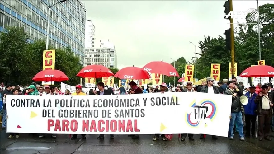 Paro nacional en Colombia contra gobierno de Santos