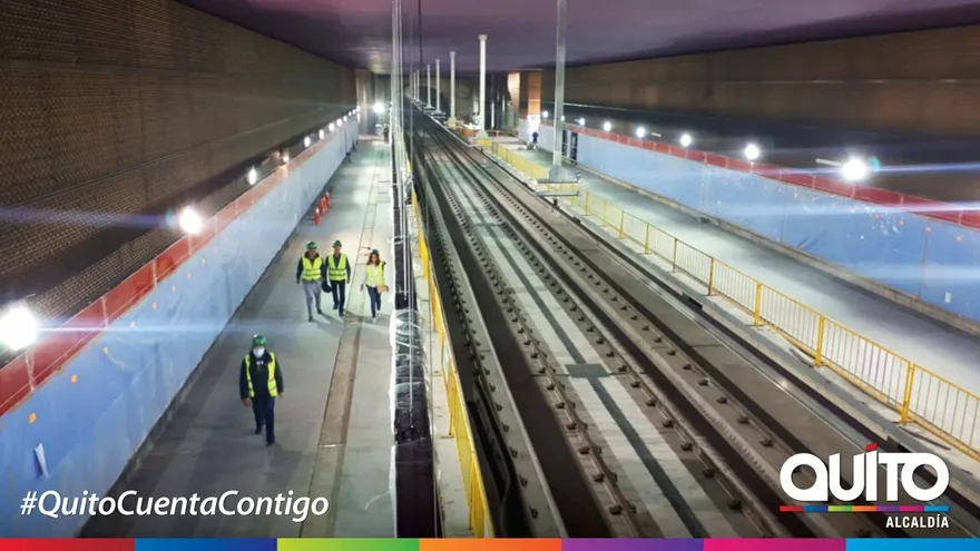 Construcción del metro de Quito avanza a más de un 80%