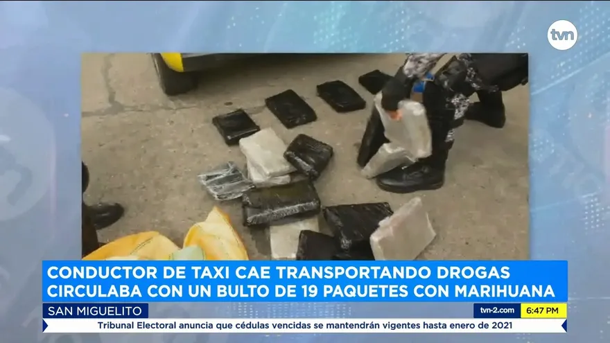 Capturan a taxista con 19 paquetes de droga en el Corredor Norte