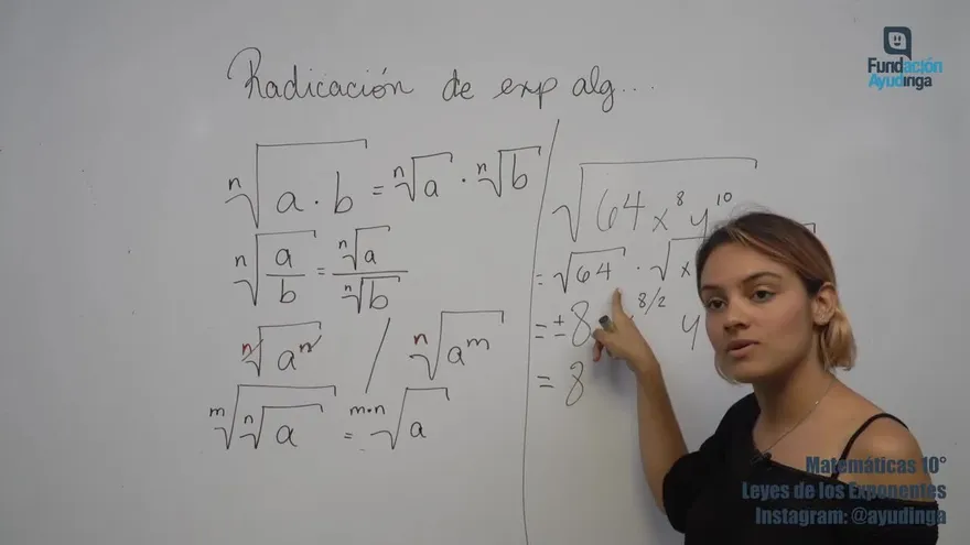 Ayudinga Matemáticas 10° - Leyes de los Exponentes Miércoles 18 de marzo de 2020
