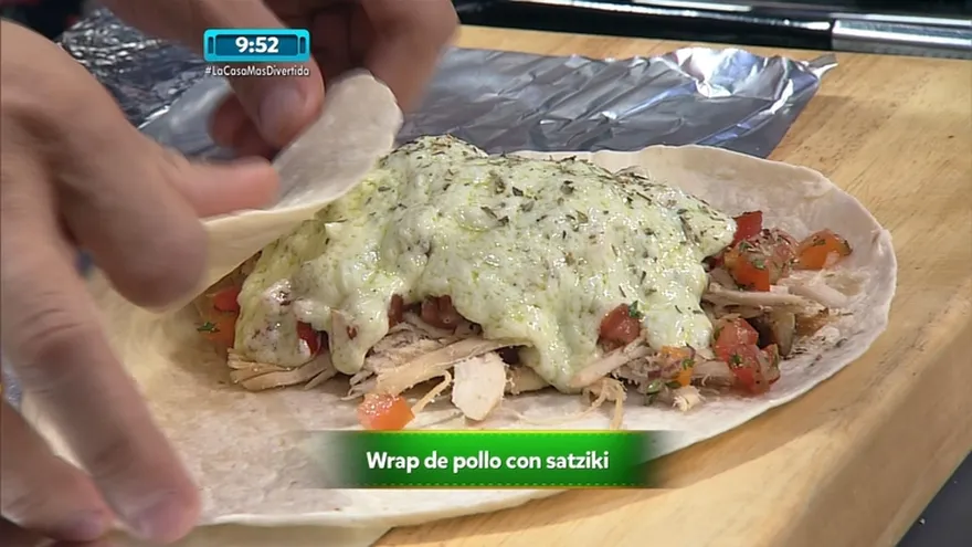 Wrap de pollo con Tzatziki
