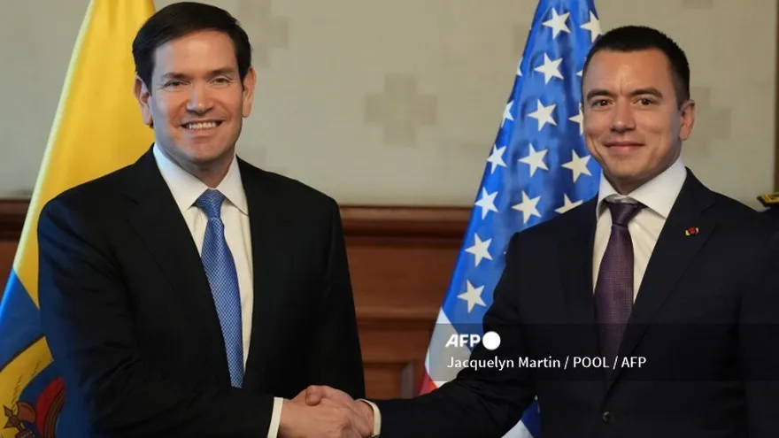 Marco Rubio (Secretario de Estado de EEUU) y Daniel Noboa (Ecuador)
