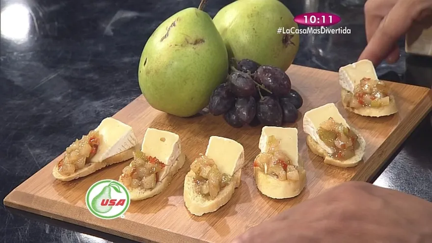 Receta - Chutney de pera con queso Brie