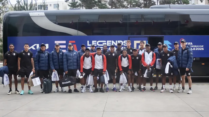 Integrantes de la Selección Sub-20 de Panamá a su llegada a Viña del Mar