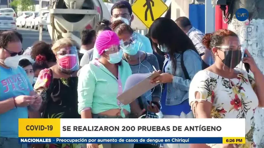 Jornada de hisopados en Pueblo Nuevo en un punto temporal