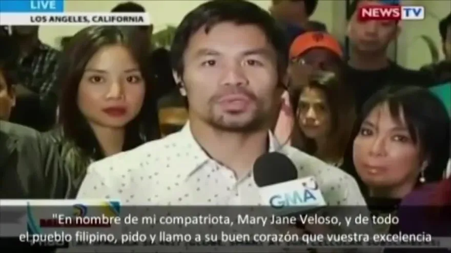 Manny Pacquiao pide clemencia para una mujer condenada