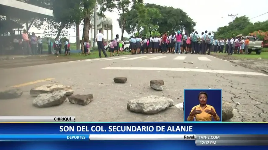 Estudiantes paralizan clases en Alanje, Chiriquí