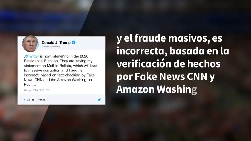 Trump acusa a Twitter de "injerencia" en las elecciones de EEUU