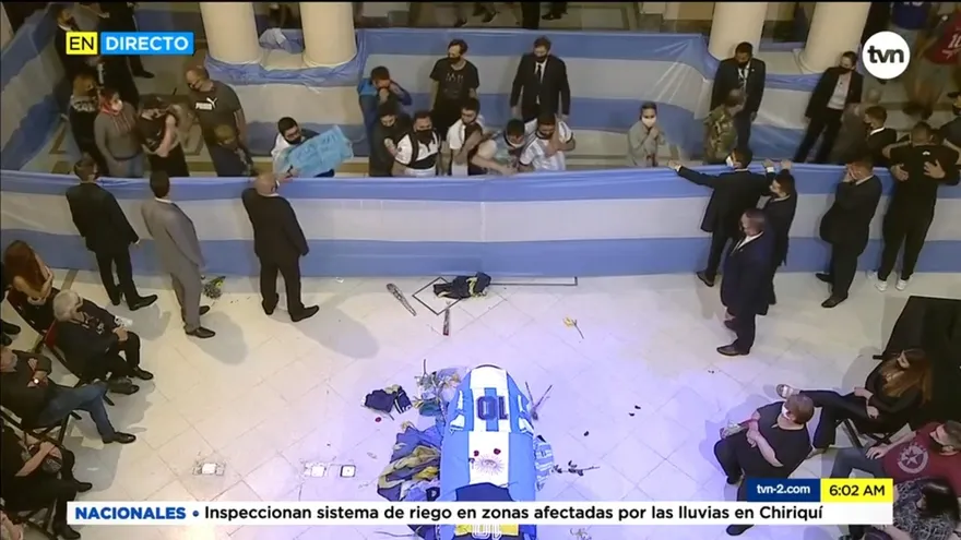 Inicia el velorio de Maradona en la Casa Rosada