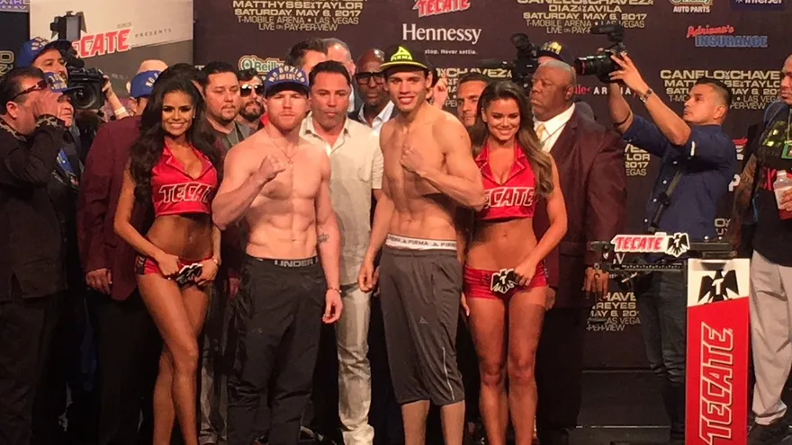 "Canelo" y Chávez Jr. cumplen con la romana y se declaran listos para el combate.