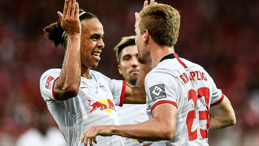 RB Leipzig golea al Unión Berlín y se pone segundo en Alemania