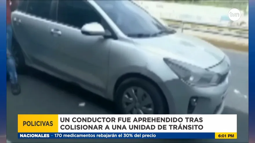 Detienen a conductor que colisionó a policía de tránsito