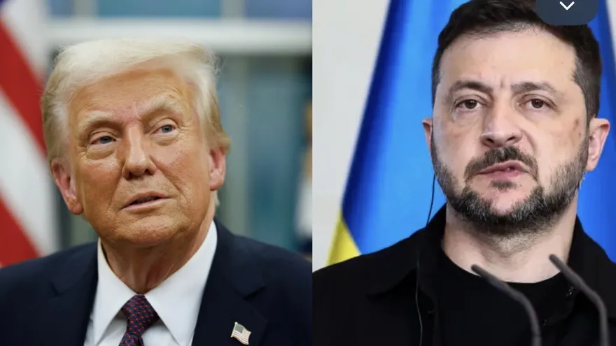 De izq a dcha. Donald Trump, presidente de EEUU y Volodimir Zelenski, presidente de Ucrania