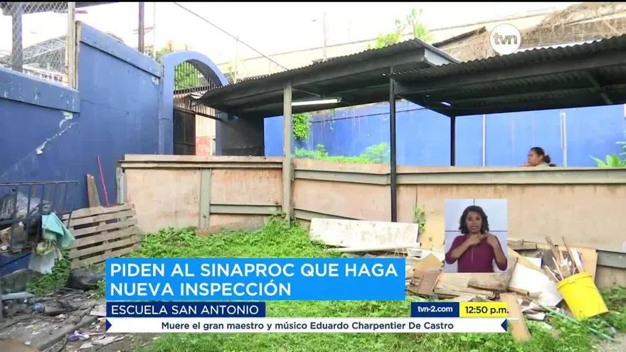 A punto de derrumbarse el muro de una escuela en San Miguelito