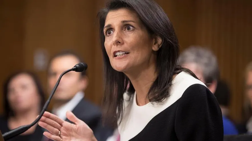 La embajadora de EE.UU. ante la ONU, Nikki Haley.
