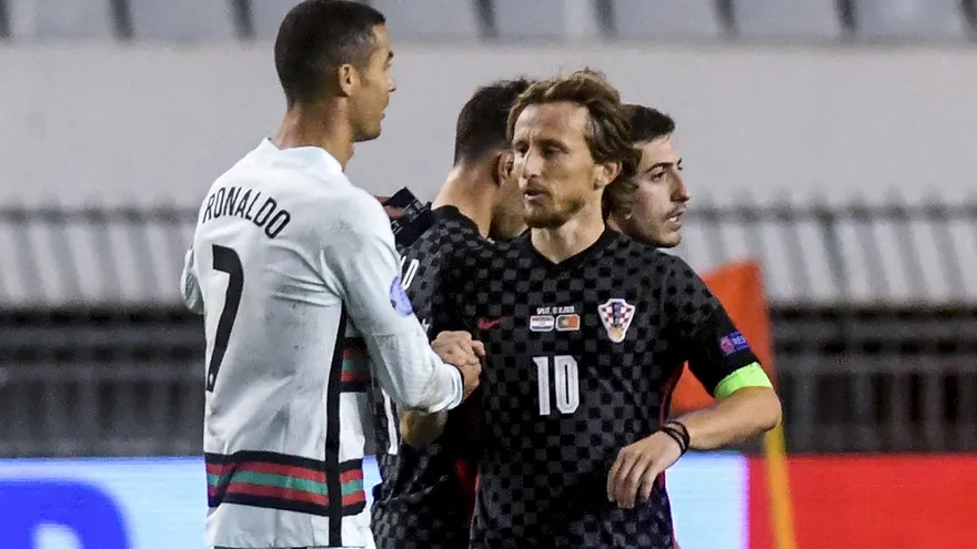 Cristiano Ronaldo y Luka Modric