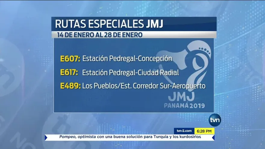 Rutas especiales de MiBus para la JMJ