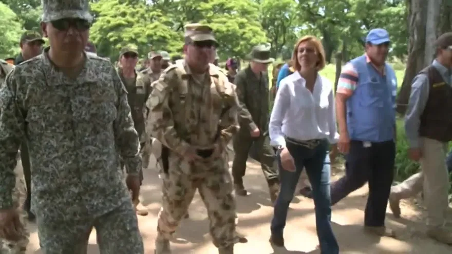 Cospedal visita zona de guerrilleros de las FARC en proceso de desmovilización