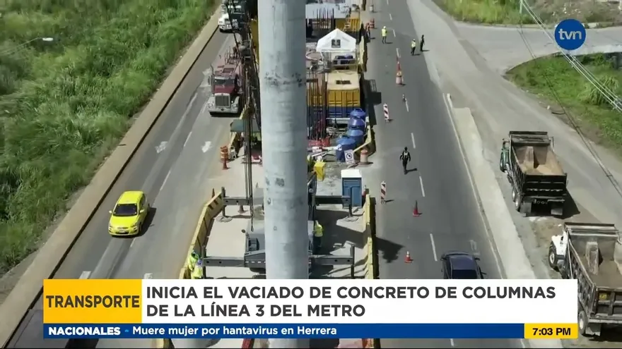 Inicia vaciado de concreto en Línea 3 del Metro