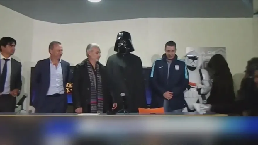 Omar 'Darth Vader' González sorprendió en la presentación del Pachuca