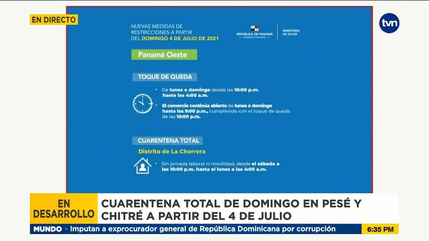 La Chorrera y Penonomé tendrán cuarentena total de domingo a partir del 4 de julio
