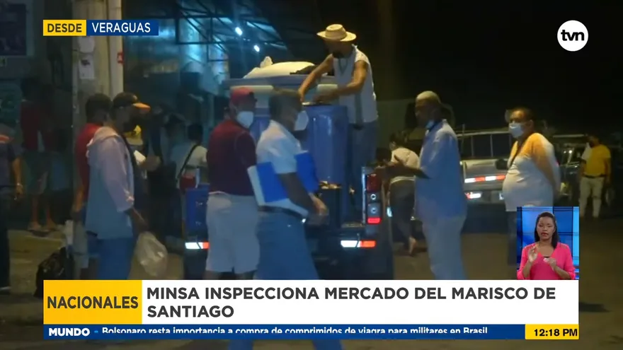 Autoridades de Salud verifican puesto de venta de marisco