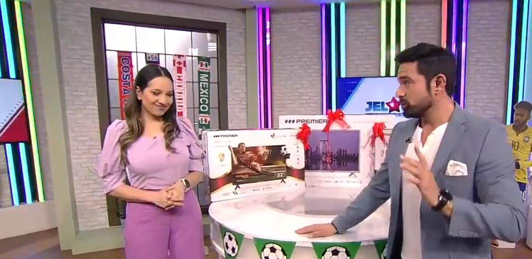 Robin y Nathy regalaron una televisión