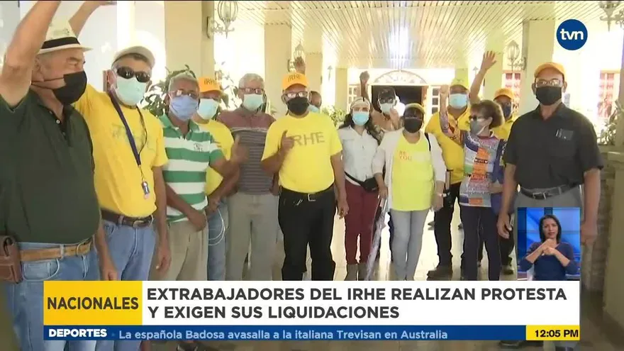 Extrabajadores del IRHE protestan en Chiriquí
