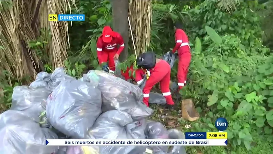 Sacan una tonelada de basura de quebrada en Loma Cová