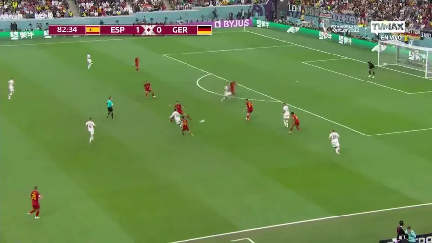 España vs Alemania. Gol del empate alemán por Niklas Fullkrug