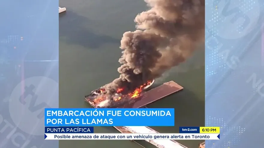 Se incendia embarcación en la Bahía de Panamá