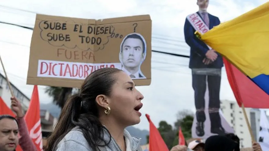 Protestas contra alza del diésel en Ecuador