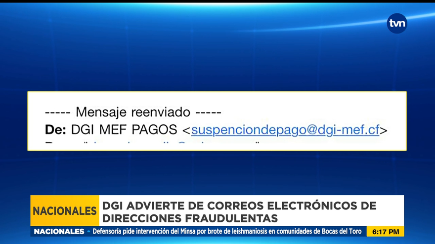 DGI advierte de correos electrónicos de direcciones fraudulentas