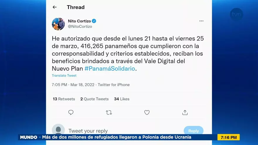 Autorizan pago del Vale Digital a partir del lunes 21 al 25 de marzo