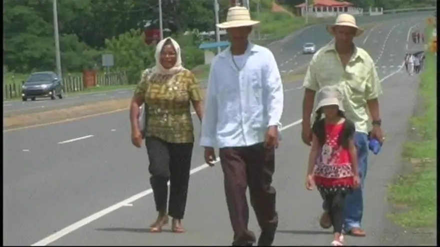 Tableños realizan procesión de Virgen de Santa Librada
